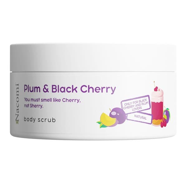 peeling do ciała o zapachu śliwki z czarną wiśnią