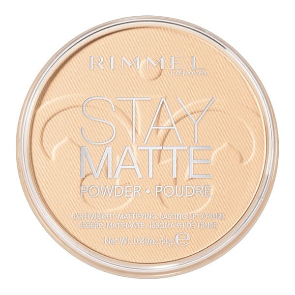 RIMMEL STAY MATTE LONG LASTING Matujący puder prasowany 001 Transparent