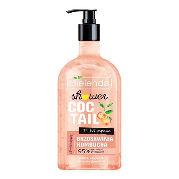 Shower Coctail, odświeżający żel pod prysznic, Brzoskwinia + Kambucha