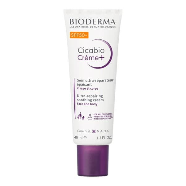 Cicabio Creme+, krem łagodząco-odbudowujący SPF 50+