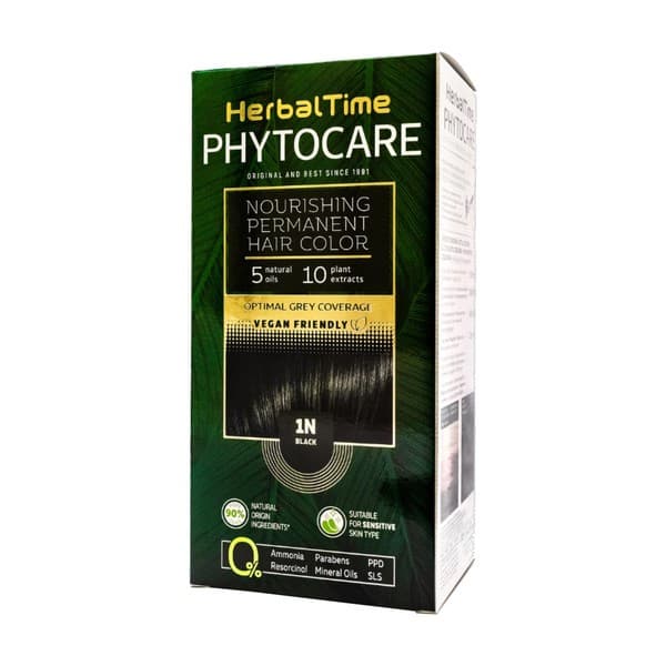 Phytocare, farba do włosów 1N, black