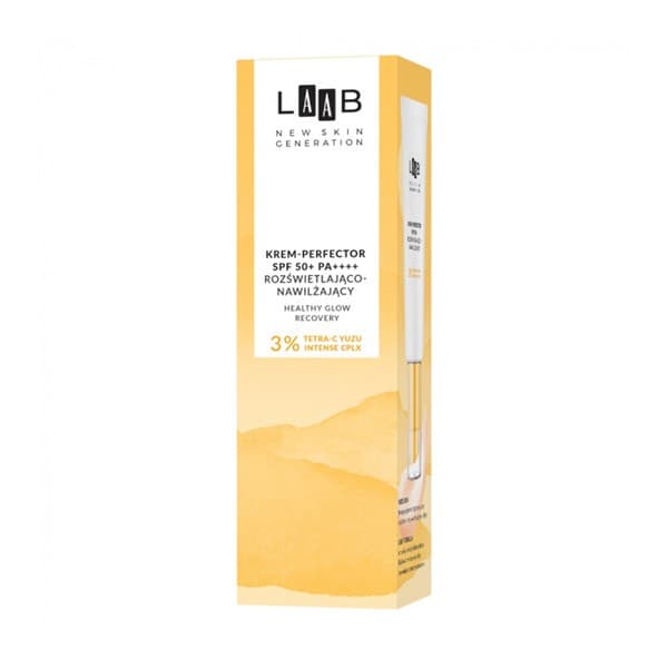 LAAB Tetra C Yuzu, rozświetlająco-nawilżający krem-perfector SPF 50 PA++++