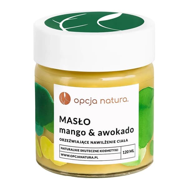 Masło do ciała do skóry suchej, zniszczonej i opalonej Mango & Awokado Opcja Natura