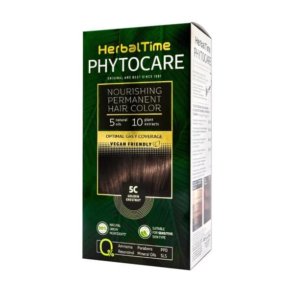 Phytocare, farba do włosów 5C, golden chestnut