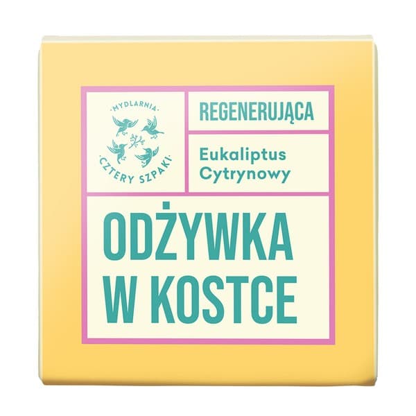 Mydlarnia 4 Szpaki, Eukaliptus Cytrynowy, regenerująca odżywka w kostce do włosów