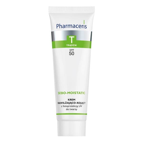 T Sebo-Moistatic, krem nawilżająco-kojący do twarzy, SPF 50