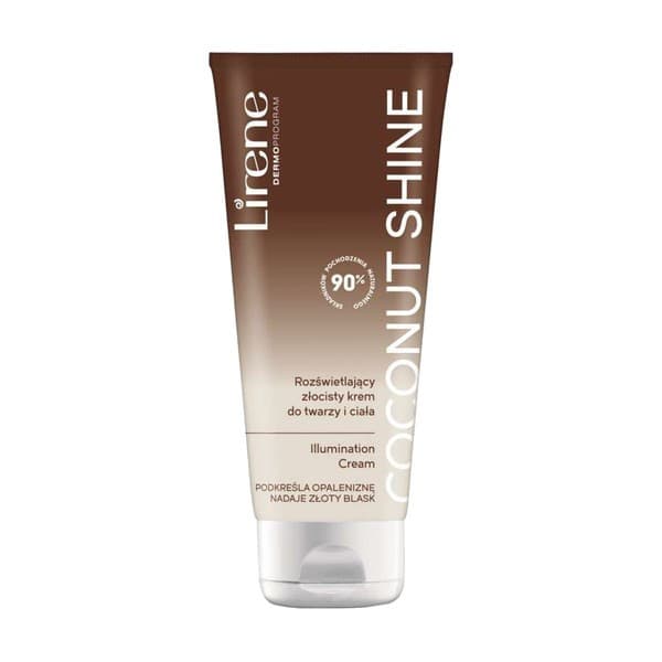 Perfect Tan COCONUT SHINE, rozświetlający złocisty krem do twarzy i ciała