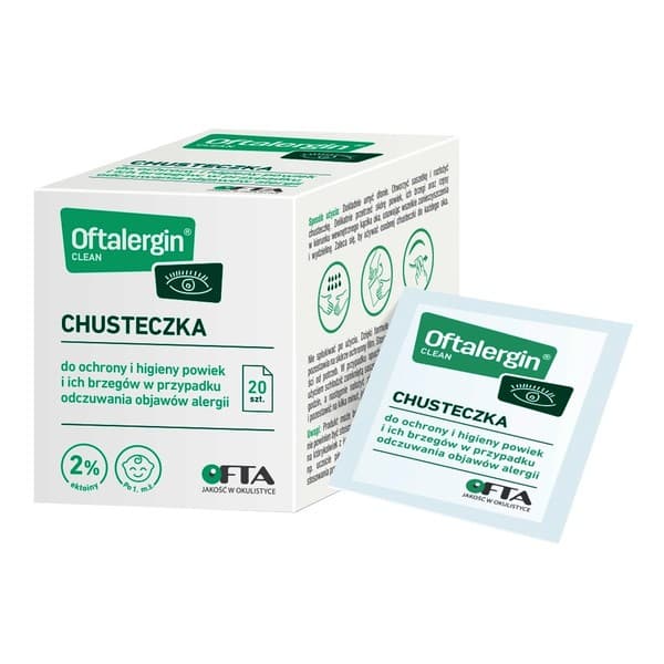 Clean, chusteczki do ochrony i higieny powiek i ich brzegów w przypadku odczuwania objawów alergii
