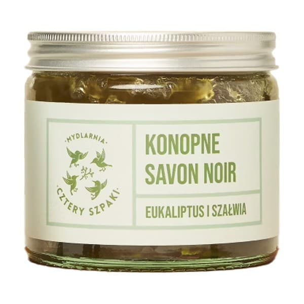 Mydlarnia 4 Szpaki, konopne mydło Savon Noir, Eukaliptus i Szałwia