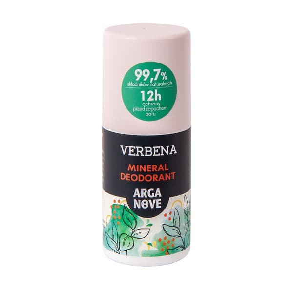 mineralny dezodorant ałunowy, werbena, roll-on