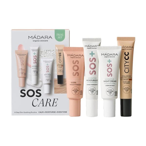 SOS Care 4-Step Skin Routine, zestaw łagodzących kosmetyków, odcień Light