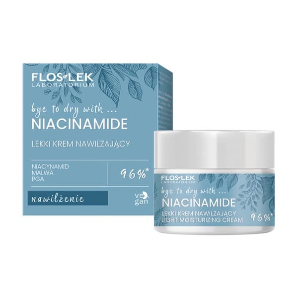 Flos-Lek Bye to Dry with Niacinamide, lekki krem nawilżający