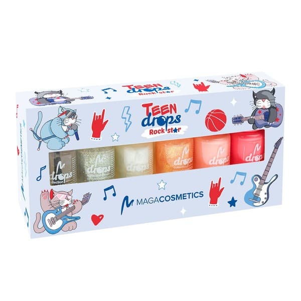 Cosmetics, Teen Drops Rockstar V.01, zestaw lakierów do paznokci