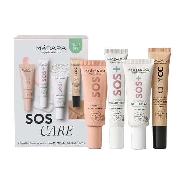 SOS Care 4-Step Skin Routine, zestaw łagodzących kosmetyków, odcień