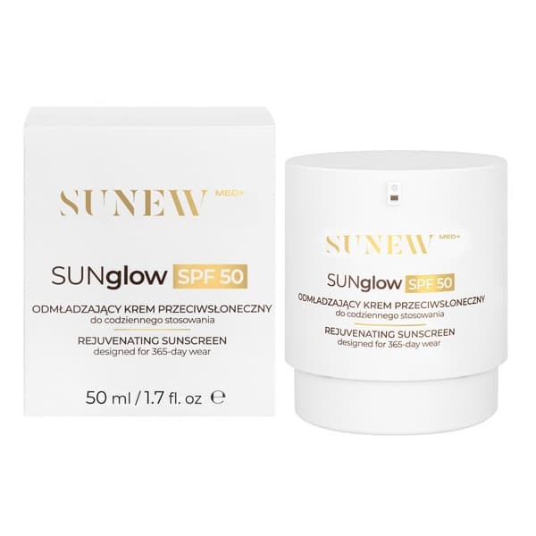SUNglow SPF 50, odmładzający krem przeciwsłoneczny do twarzy