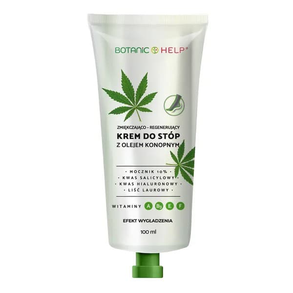 Botanic Help, zmiękczająco-regenerujący krem do stóp z olejem konopnym