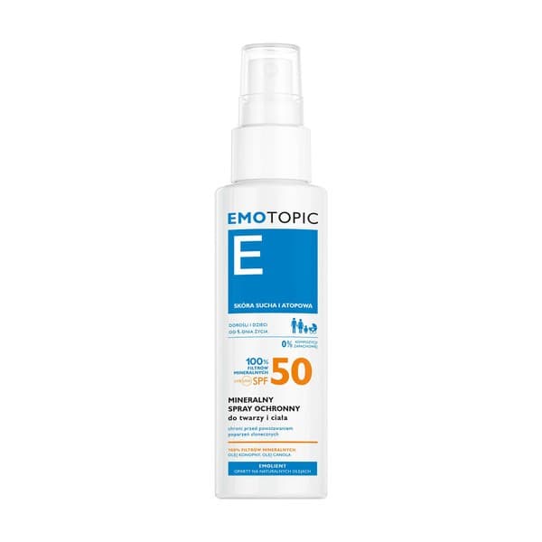 mineralny spray ochronny do twarzy i ciała, SPF 50