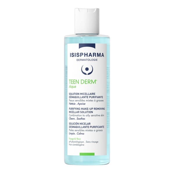 TEEN DERM AQUA, woda micelarna do oczyszczania skóry tłustej, trądzikowej