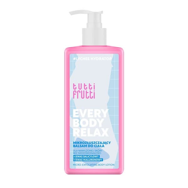 Farmona Tutti Frutti #LycheeHydrator, mikrozłuszczający balsam do ciała z kwasem salicylowym i kwasem hialuronowym