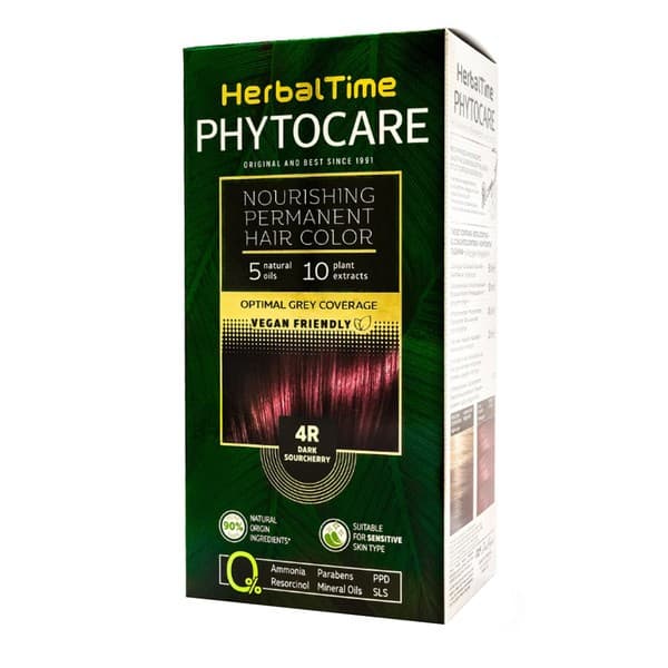 Phytocare, farba do włosów, 4R Dark Cherry