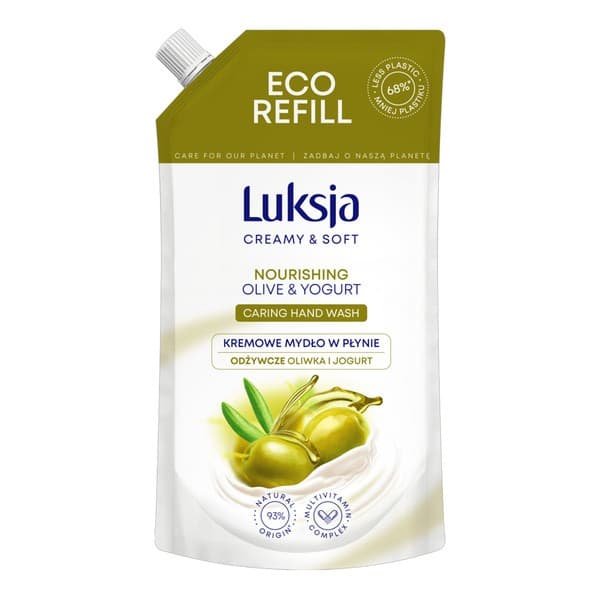 Creamy & Soft, odżywcze mydło w płynie, Oliwka i Jogurt, refill