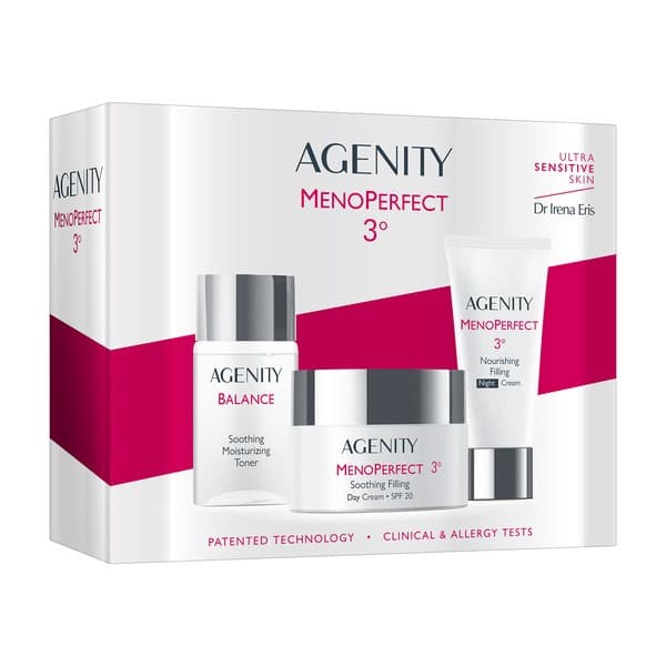 Zestaw Agenity MenoPerfect 3º, krem na dzień SPF 20, + krem na noc, + Balance, tonik