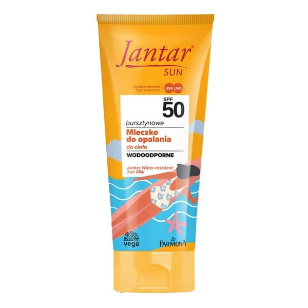 Farmona Jantar Sun, bursztynowe wodoodporne mleczko do opalania SPF 50