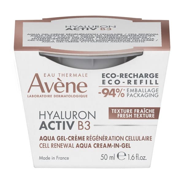 Avene Hyaluron Activ B3, krem-żel odbudowujący komórki, refill