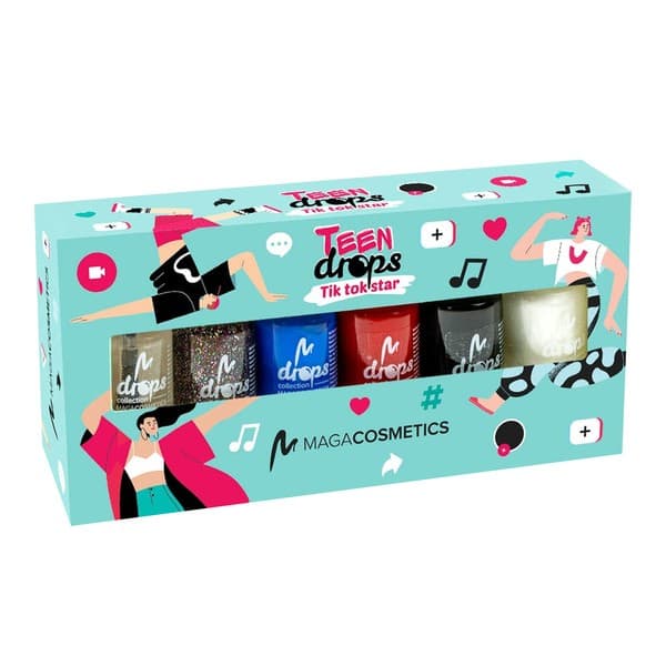 Cosmetics, Teen Drops Tik Tok Star V.03, zestaw lakierów do paznokci