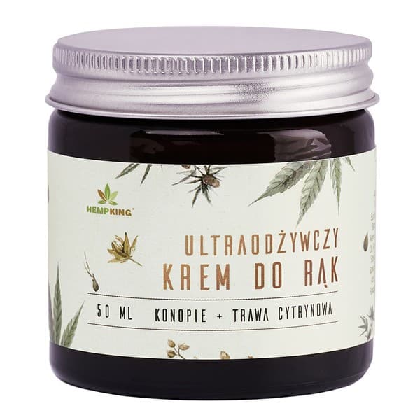 ultraodżywczy krem do rąk, konopie + trawa cytrynowa