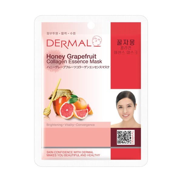 Dermal Honey & Grapefruit Collagen Essence Mask, maska w płachcie