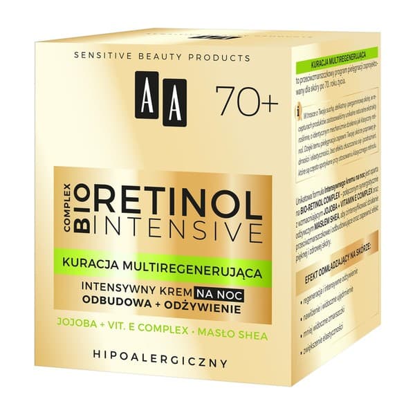 Retinol Intensive 70+, kuracja multiregenerująca intensywny krem na noc