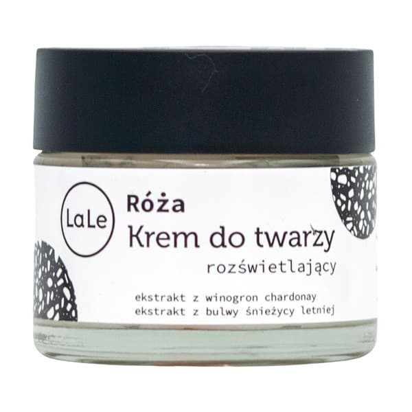 LaLe Róża, rozświetlający krem do twarzy