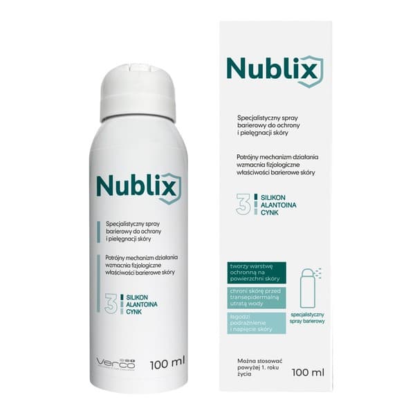 Nublix, spray barierowy do pielęgnacji i ochrony skóry
