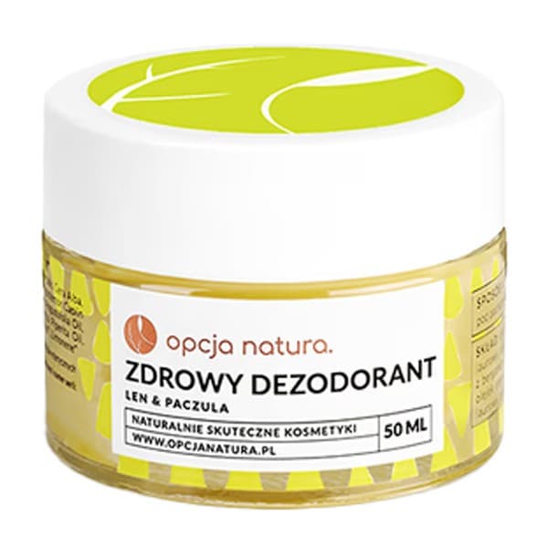 Naturalny dezodorant w kremie - zdrowy dezodorant len & Paczula Opcja Natura