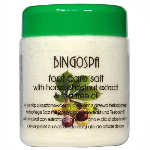 Foot care salt with horse chestnut extract & tea tree oil - Sól do stóp z ekstraktem z kasztanowca i olejkiem z drzewa herbacianego -