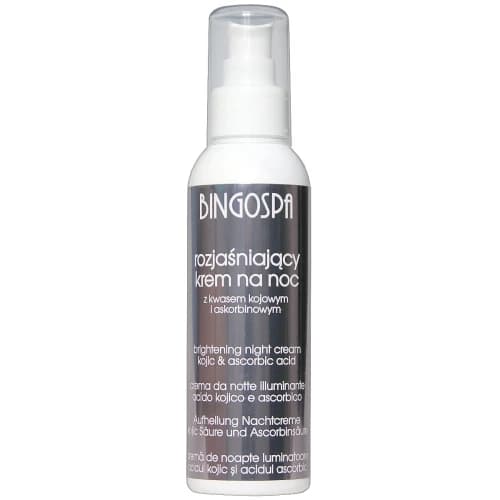 Brightening Night Cream - Rozjaśniający krem do twarzy na noc z kwasem kojowym i askorbinowym -