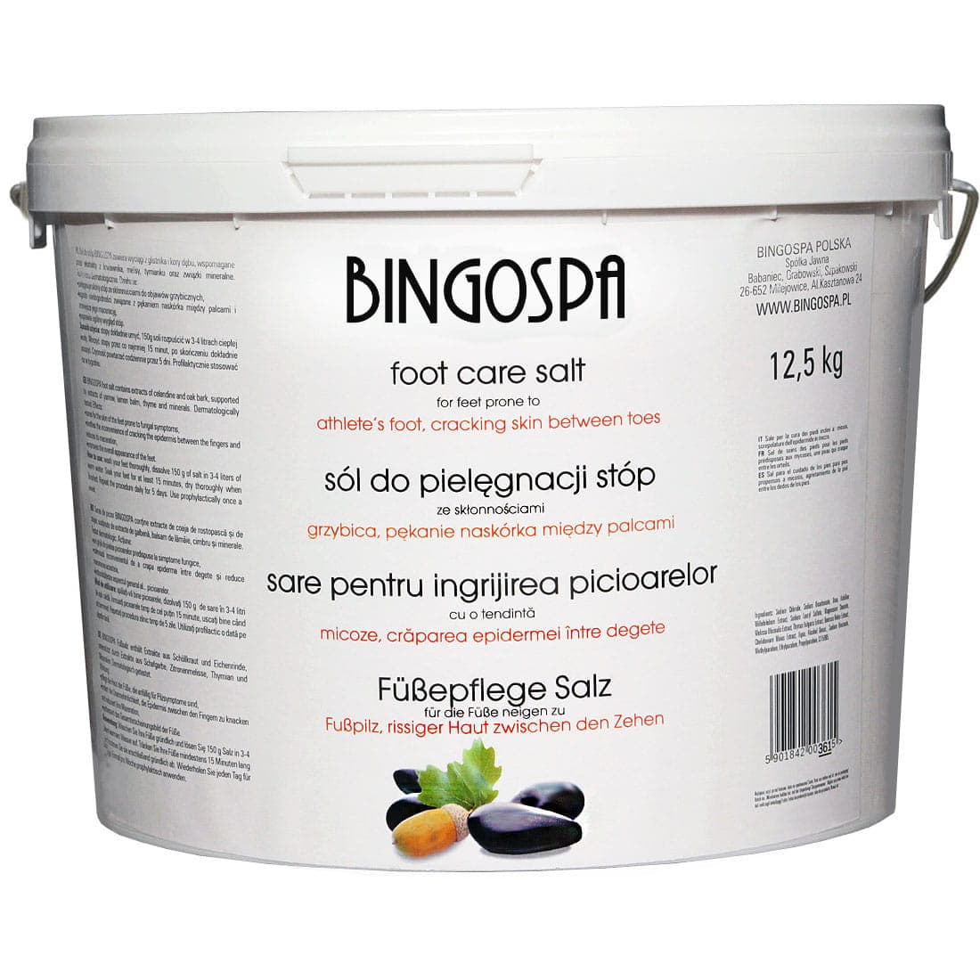 Sól do pielęgnacji stóp ze skłonnościami do grzybicy i pękania między palcami BINGOSPA