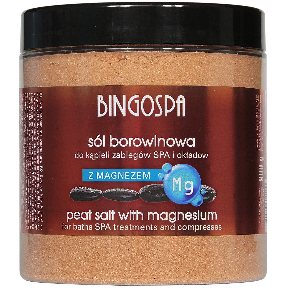 Sól borowinowa do kąpieli zabiegów SPA i okładów z magnezem