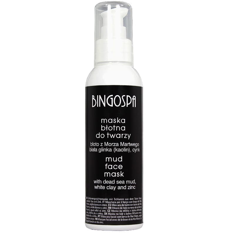 Maska błotna do twarzy - błoto z Morza Martwego, kaolin, cynk BINGOSPA