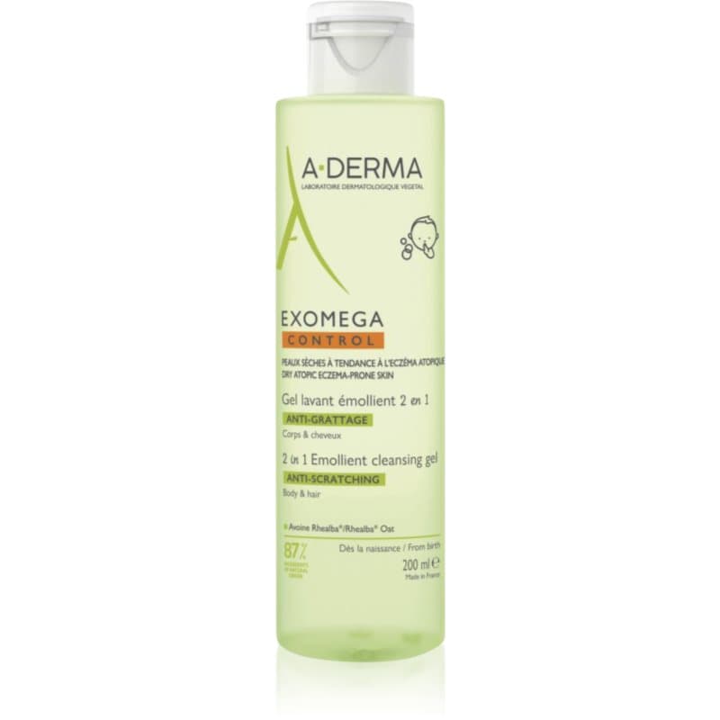 Exomega Control 2 in 1 emollient cleansing gel żel pod prysznic do skóry suchej i atopowej