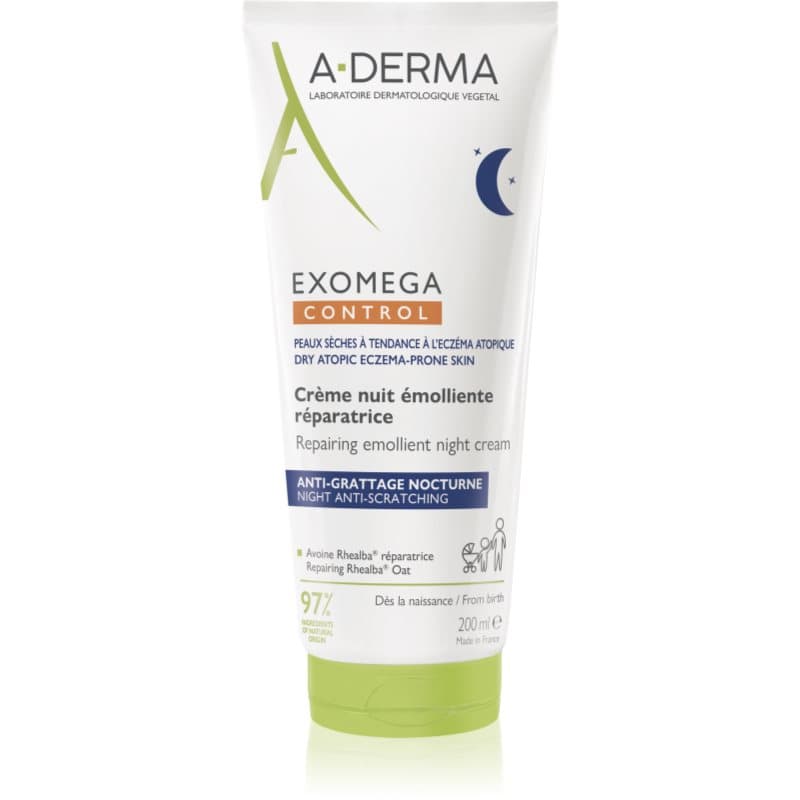 Exomega Control Repairing Emollient Night Cream regenerujący krem na noc przeciw drapaniu