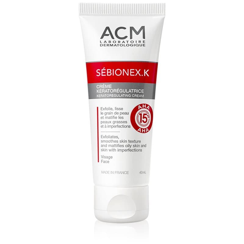 Sébionex K krem ochronno-matujący do skóry tłustej z niedoskonałościami z AHA