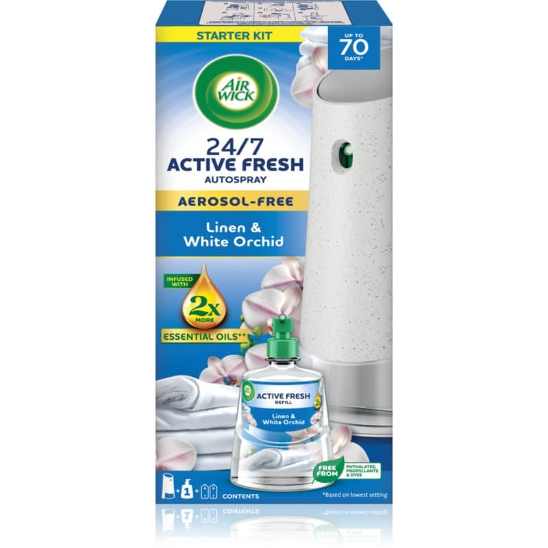 Active Fresh Linen & White Orchid automatyczny odświeżacz powietrza z wkładem