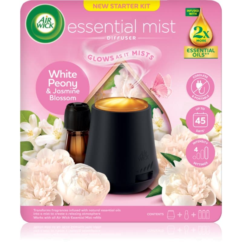 Aroma Mist White Peony & Jasmine Blossom dyfuzor zapachowy z napełnieniem +baterie