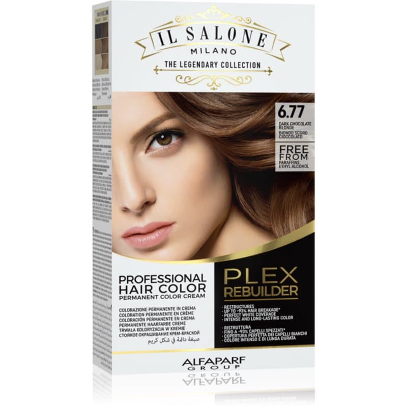 Il Salone Milano Plex Rebuilder trwała farba do włosów odcień 6.77 - Dark Chocolate Blonde