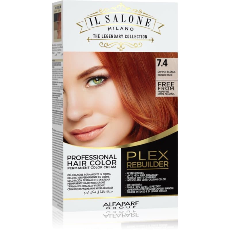 Il Salone Milano Plex Rebuilder trwała farba do włosów odcień 7.4 - Copper Blonde