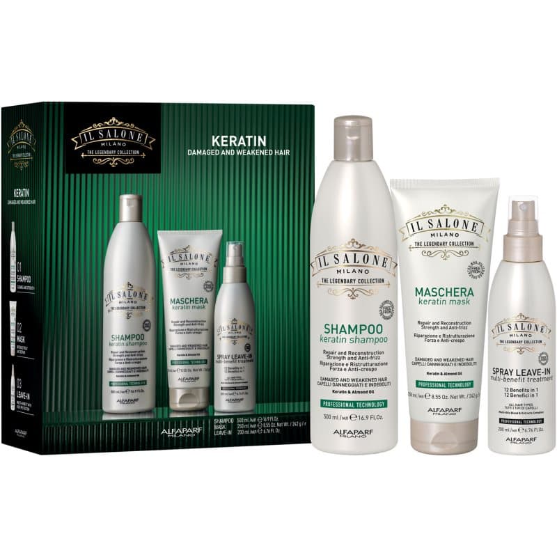 Il Salone Milano Keratin kit zestaw upominkowy do włosów zniszczonych