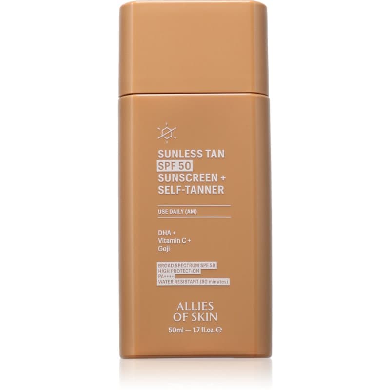 Sunless Tan SPF 50 Sunscreen + Self-Tanner krem do opalania o właściwościach samoopalających SPF 50