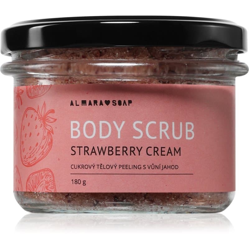Body Scrub peeling cukrowy do ciała na cellulit z zapachem Strawberry Cream